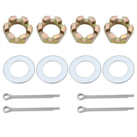 OTOTEC 2 Jeux d'écrous de Remorque Kit de Rondelles d'arbre en Acier Au Carbone de 1 Pouce Goupilles Fendues de 2