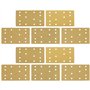 OTOTEC Lot de 50 disques abrasifs rectangulaires à 14 trous pour ponceuse orbitale manuelle Jaune 133 x 80 mm