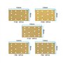 OTOTEC Lot de 50 disques abrasifs rectangulaires à 14 trous pour ponceuse orbitale manuelle Jaune 133 x 80 mm