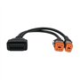 OTOTEC Câble Adaptateur de Diagnostic de Moto OBD2 16 Broches vers 4 Broches + 6 Broches Câble Convertisseur Câble Adaptateur de