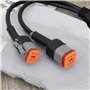 OTOTEC Câble Adaptateur de Diagnostic de Moto OBD2 16 Broches vers 4 Broches + 6 Broches Câble Convertisseur Câble Adaptateur de
