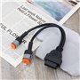 OTOTEC Câble Adaptateur de Diagnostic de Moto OBD2 16 Broches vers 4 Broches + 6 Broches Câble Convertisseur Câble Adaptateur de