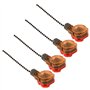 OTOTEC Lot de 4 Interrupteurs de Ventilateur de Plafond à 3 Vitesses 4 Fils Commande à Chaîne de Traction 250 V/3 A 125 V/6 A po