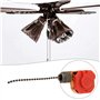 OTOTEC Lot de 4 Interrupteurs de Ventilateur de Plafond à 3 Vitesses 4 Fils Commande à Chaîne de Traction 250 V/3 A 125 V/6 A po
