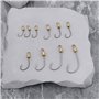 OTOTEC Lot de 50 Hameçons de Pêche à Ardillon Pivotants à 360° pour La Pêche en Eau Douce Et Salée Tailles 10# à 22#