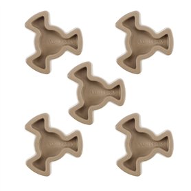 EMSea 5pcs Coupleur de Plateau Tournant pour Four à Micro-ondes Support de Guide Rouleau Four Plateaux en Verre Couplage d'entra