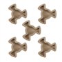 EMSea 5pcs Coupleur de Plateau Tournant pour Four à Micro-ondes Support de Guide Rouleau Four Plateaux en Verre Couplage d'entra