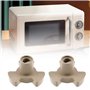 EMSea 5pcs Coupleur de Plateau Tournant pour Four à Micro-ondes Support de Guide Rouleau Four Plateaux en Verre Couplage d'entra