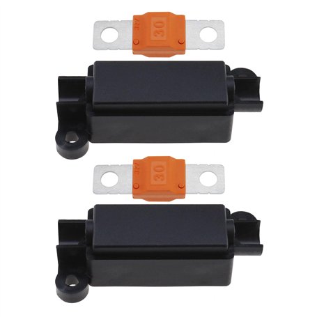 Lot de 2 porte-fusibles Midi et 2 fusibles Midi 30 A pour voitures