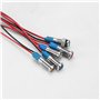 EMSea Lot de 10 voyants lumineux LED en métal 6 mm 12-24 V étanches avec fil pour voitures, camionnettes, camions, bateaux, voit