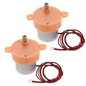 EMSea 2Pcs Petit Moteur de Réduction 3rpm Moteur à Engrenages à Vitesse Lente 3-12V DC Moteur à Engrenages à Vitesse Lente à Fai