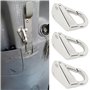 EMSea Lot de 4 Crochets pour Pare-Chocs de Bateau en Acier Inoxydable 316 Clip Robuste pour Pare-Chocs de Bateau pour Véhicule N