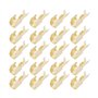 EMSea Lot de 50 Clips de Porte-fusible en Verre 6 X 30 Mm Connecteurs Bouton de Contact Porte-fusible en Laiton Clip de Porte-fu
