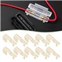 EMSea Lot de 50 Clips de Porte-fusible en Verre 6 X 30 Mm Connecteurs Bouton de Contact Porte-fusible en Laiton Clip de Porte-fu