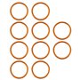 EMSea Lot de 10 Joints d'étanchéité pour Collecteur 28 X 34 X 2 Mm en Métal Creux Cuivré pour Tuyau d'échappement de Moto Compat
