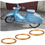 EMSea Lot de 10 Joints d'étanchéité pour Collecteur 28 X 34 X 2 Mm en Métal Creux Cuivré pour Tuyau d'échappement de Moto Compat