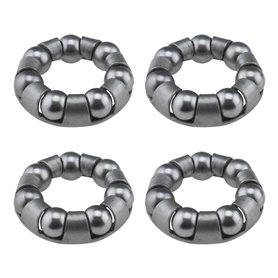 YINETTECH Lot de 4 fixations de roulement à billes pour vélo - 7 balles - Accessoires de réparation de vélo - Cage de vélo - Rou