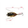 YINETTECH Lot de 5 leurres de pêche artificiels en forme de cigale 6 g/5 cm