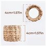 Tiamu 12 Pcs Rond de Servietts de Table, Porte-Serviettes en Jacinthe d' - Anneau De Table de Rustiques pour Fête d'anniversaire