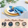 Tiamu 12 Pcs Rond de Servietts de Table, Porte-Serviettes en Jacinthe d' - Anneau De Table de Rustiques pour Fête d'anniversaire