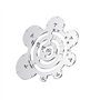 Ocnvlia Cercle Rond de RèGle de Coupe D'Angle en MéTal D'Outils de Coupe en Cuir pour des Projets en Cuir de Dessin de Travail d