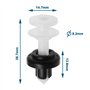 VGOL 20pcs Clips de Garniture Pilier Intérieur de Voiture 91561SJD003 Compatible avec CR-V Civic FR-V Attaches en Plastique Clip