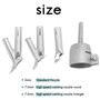 Bruafsir Buses de soudage à 4 vitesses pour vinyle PVC plastique souffleur d'air chaud buse de vitesse triangulaire 5 mm Tête de