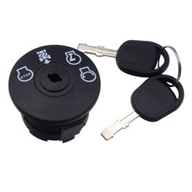 Jvareaty Interrupteur d'allumage 4 positions avec clé pour tondeuse autoportée tracteur 193350 532193350