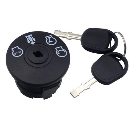 Jvareaty Interrupteur d'allumage 4 positions avec clé pour tondeuse autoportée tracteur 193350 532193350