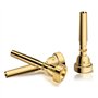 Yuikome Lot de 3 embouts en laiton pour trompette 3C 5C 7C Trompette pour débutants (doré)