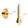 Yuikome Lot de 3 embouts en laiton pour trompette 3C 5C 7C Trompette pour débutants (doré)