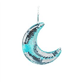 BOFRHME 1 Pièces Boule Disco Boules Disco en Forme de Lune Décor Suspendu Décor Disco Boule Disco Rétro-Réfléchissante Lumières