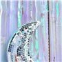BOFRHME 1 Pièces Boule Disco Boules Disco en Forme de Lune Décor Suspendu Décor Disco Boule Disco Rétro-Réfléchissante Lumières 