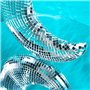 BOFRHME 1 Pièces Boule Disco Boules Disco en Forme de Lune Décor Suspendu Décor Disco Boule Disco Rétro-Réfléchissante Lumières 