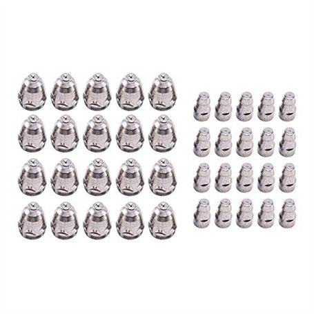 Haptufer 40 PièCes SéRies P80 Buse/Pointe éLectrode Consommables de DéCoupe Plasma PièCes de Rechange Accessoires 1