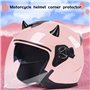 HICCYRODLY Casque de moto coin corne accessoires de décoration élastique ventouse corne décoration tête couverture noire