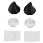 HICCYRODLY Casque de moto coin corne accessoires de décoration élastique ventouse corne décoration tête couverture noire