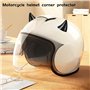 HICCYRODLY Casque de moto coin corne accessoires de décoration élastique ventouse corne décoration tête couverture noire