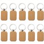 Niejgay 60 PièCes SéRies Vierge Arrondi Porte-CléS en Bois Bricolage Porte-CléS en Bois Porte-CléS Peut êTre Gravé de Bricolage