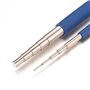 Iegefirm 2 PièCes/Ensemble Outil D'Emballage de de Tiges D'Enroulement de de Fer Bleu avec Boucle 10 Tailles pour Fabrication de
