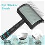Uxsjakjsd Brosse fixe pour chien - Brosse extra longue pour grands chiens - Toilettage des animaux de compagnie - Brosse métalli