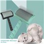 Uxsjakjsd Brosse fixe pour chien - Brosse extra longue pour grands chiens - Toilettage des animaux de compagnie - Brosse métalli
