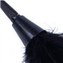 Geieold 1 Pc Plumeau De Dinde À La Mode avec Poignée en Plastique Noir Outil De Nettoyage (Noir) 35Cm