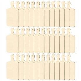 Yeruvce Lot de 36 mini planches à découper en bois brut avec poignée pour charcuterie