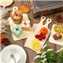 Yeruvce Lot de 36 mini planches à découper en bois brut avec poignée pour charcuterie