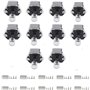 Lot de 10 Bouton Poussoir Camping Car