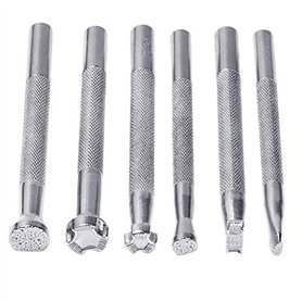 YEHEI 6 PièCes SéRies en Cuir Estampage Outils en Cuir de Travail Selle Faire des Timbres Ensemble SpéCial Forme Timbre PoinçOn