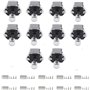 Tagtight 10Pcs Bouton Poussoir Loquet Sans Clé