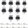 Tagtight 10Pcs Bouton Poussoir Loquet Sans Clé, Serrure Loquet Armoire Caravane Serrure pour RV Tiroir Caravane Placard Armoire 
