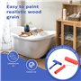 Giilayky Ensemble D'Outils de Modèle en Bois D'Imitation Eg300T Rouleau en Caoutchouc de 7 Pouces + Ms16 Outil D'Imitation de Gr